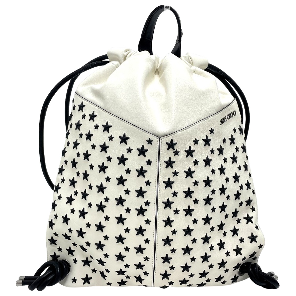Leather backpack Jimmy Choo White in 